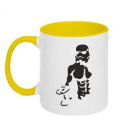 Чашка двухцветная 320ml Star Wars с гантелей - PrintSalon