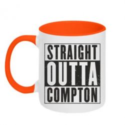 Чашка двухцветная 320ml Straight outta compton - PrintSalon