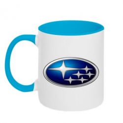 Чашка двокольорова Subaru 3D Logo