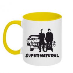 Чашка двухцветная 320ml Supernatural Братья Винчестеры - PrintSalon