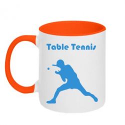 Чашка двокольорова Table Tennis Logo - PrintSalon