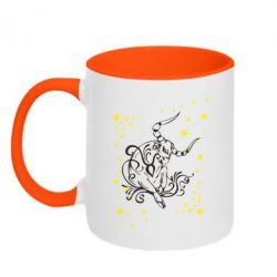 Чашка двухцветная 320ml Телец - PrintSalon