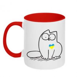 Чашка двухцветная 320ml Типовий український кіт - PrintSalon