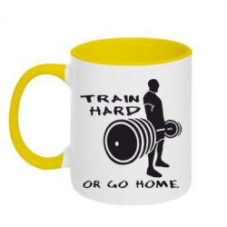 Чашка двокольорова Train Hard or Go Home - PrintSalon