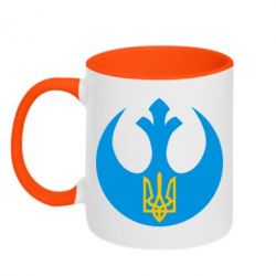 Чашка двухцветная 320ml Трезубец - PrintSalon