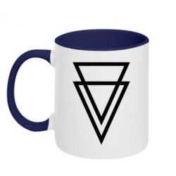 Чашка двухцветная 320ml Triangles - PrintSalon