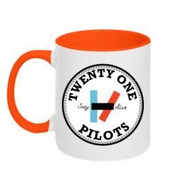 Чашка двухцветная 320ml Twenty One Pilots Stay Alive - PrintSalon