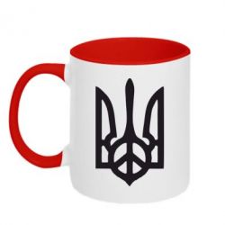 Чашка двухцветная 320ml Ukraine Peace - PrintSalon