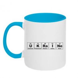 Чашка двухцветная 320ml UKRAINE (Таблица Менделеева) - PrintSalon