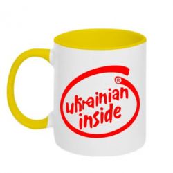 Чашка двухцветная 320ml Ukrainian inside - PrintSalon