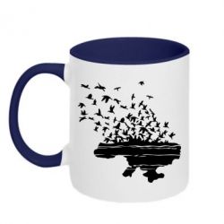 Чашка двухцветная 320ml Українські птахи - PrintSalon