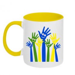 Чашка двокольорова Посмішки на руках