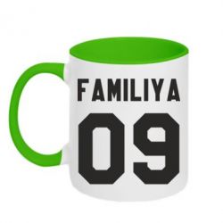 Чашка двухцветная 320ml Ваша фамилия и номер - PrintSalon