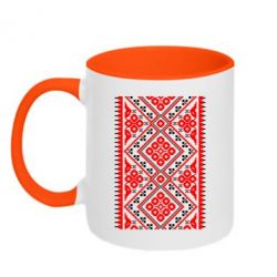 Чашка двухцветная 320ml Вишиванка - PrintSalon