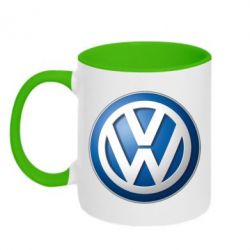 Чашка двокольорова Volkswagen 3D Logo