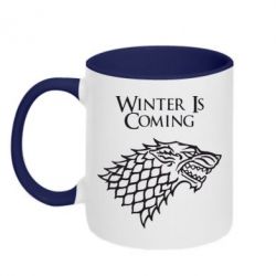 Чашка двухцветная 320ml Winter is coming (Игра престолов) - PrintSalon