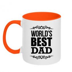 Чашка двухцветная 320ml World's Best Dad - PrintSalon