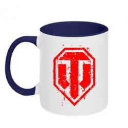 Чашка двухцветная 320ml WOT Logo - PrintSalon