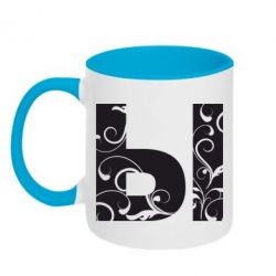 Чашка двухцветная 320ml Ы - PrintSalon
