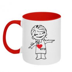 Чашка двокольорова Я люблю його