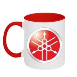 Чашка двухцветная 320ml Yamaha Logo 3D - PrintSalon