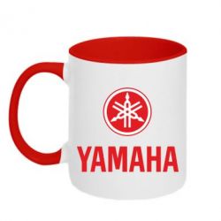 Чашка двокольорова Yamaha Logo(R+W)