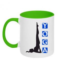 Чашка двокольорова Yoga - PrintSalon
