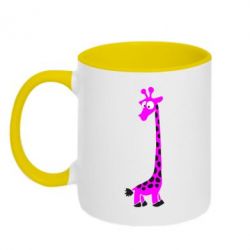 Чашка двухцветная 320ml Жираф - PrintSalon