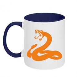 Чашка двухцветная 320ml Змея - PrintSalon