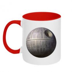 Чашка двухцветная 320ml Звезда смерти - PrintSalon