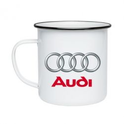 Кружка эмалированная Audi 3D Logo - PrintSalon