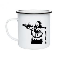 Кружка эмалированная Bancsy Mona Lisa - PrintSalon