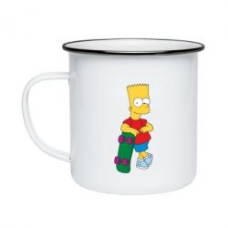 Кружка эмалированная Bart Simpson - PrintSalon
