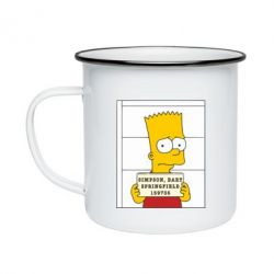 Кружка эмалированная Барт в тюряге - PrintSalon
