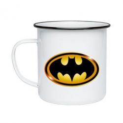 Кружка емальована Batman logo Gold - PrintSalon