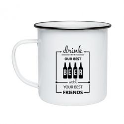 Кружка емальована Beer