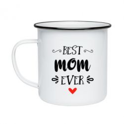 Кружка эмалированная Best mom ever-PrintSalon Кружка эмалированная Best mom ever