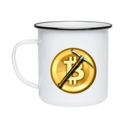 Кружка эмалированная Bitcoin Hammer - PrintSalon