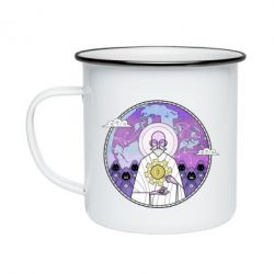 Кружка эмалированная Bitcoin on the planet - PrintSalon