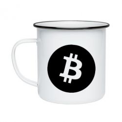 Кружка эмалированная Биткоин лого - PrintSalon