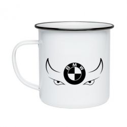 Кружка эмалированная BMW eyes - PrintSalon