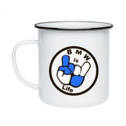 Кружка емальована BMW is Life - PrintSalon