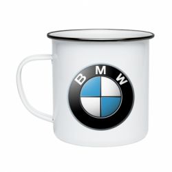 Кружка эмалированная BMW Logo 3D - PrintSalon