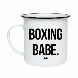 Кружка эмалированная Boxing babe - PrintSalon