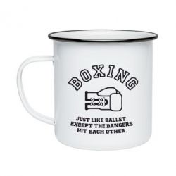 Кружка эмалированная Boxing just like ballet - PrintSalon
