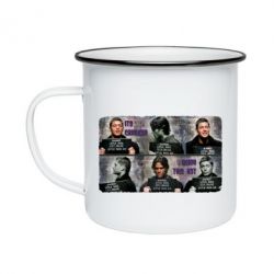 Кружка емальована Брати Вінчестери у поліції - PrintSalon