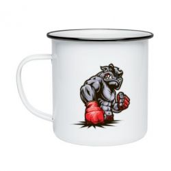 Кружка эмалированная Bulldog MMA - PrintSalon