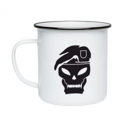 Кружка эмалированная Call of Duty Black Ops logo - PrintSalon