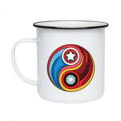 Кружка емальована Captain America & Iron Man - PrintSalon