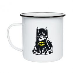 Кружка эмалированная Cat Batman - PrintSalon